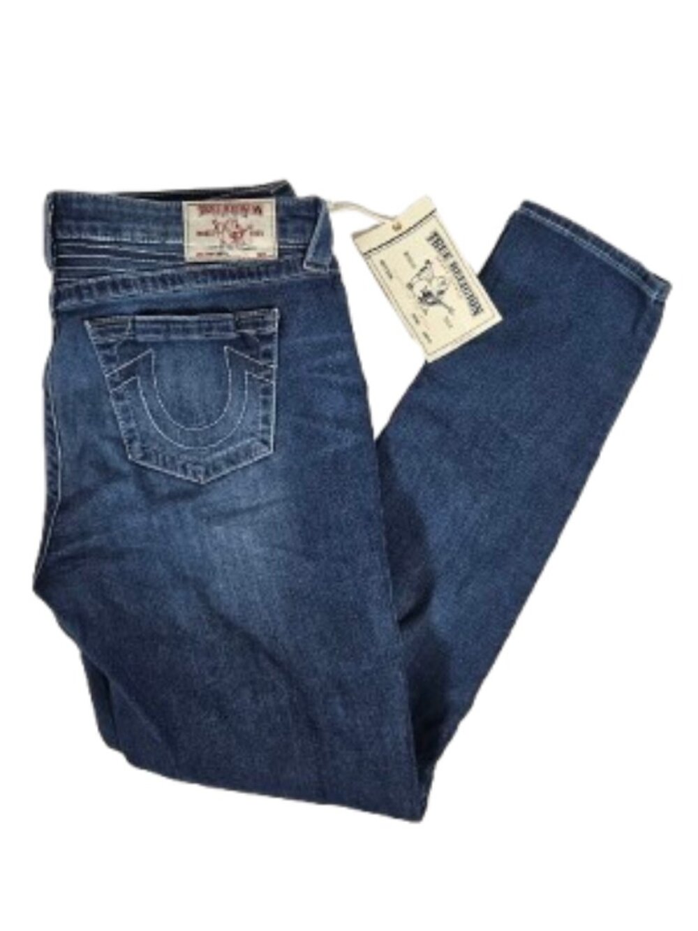 True Religion Moto Super Skinny Blue Jeans Women's Size 32